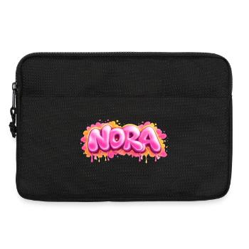 NORA GRAFFITI NAME FÜR PERFEKTES GESCHENK DRUCKBAR AUF C - Laptoptasche 13" - Schwarz - Vorne