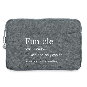 Funcle Definition Funny Uncle Typography Art - Laptop bag 13" - heather grey - Front