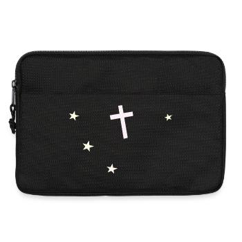Cross and stars: nocturnal faith - Laptop bag 13" - black - Front