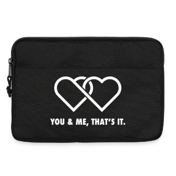 You And Me That's It - Valentine Linked Hearts - Laptop bag 13" - black - Front