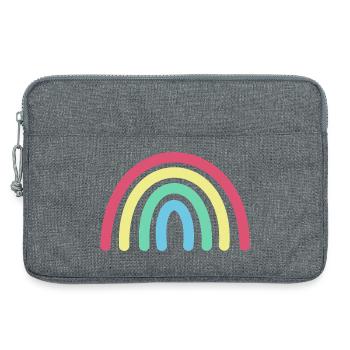 Arc-en-ciel - Sacoche pour ordinateur portable 13 pouces - gris chiné - Devant