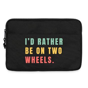 Lieber auf zwei Rädern - Laptoptasche 13" - Schwarz - Vorne