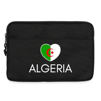 Heart with Algeria flag, I love Algeria - Laptop bag 13" - black - Front