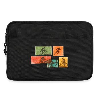 Bike Collage: Strength and Rhythm - Laptop bag 13" - black - Front