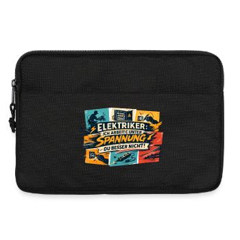 Electrician Under Voltage Comic - Laptop bag 13" - black - Front