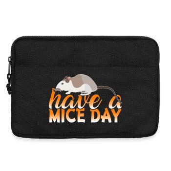 Have A Mice Day Funny Mouse Pun Design - Laptoptasche 13" - Schwarz - Vorne