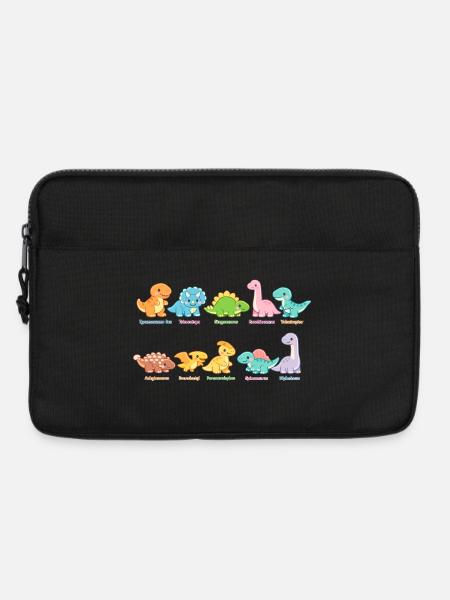 Colorful dinosaur troupe Cute dinosaurs - Laptop bag 13" - black
