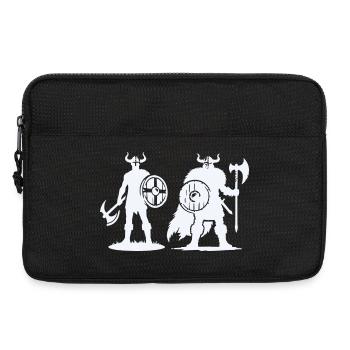 Viking Duo: Shield & Hatchet in the Shadows - Laptop bag 13" - black - Front