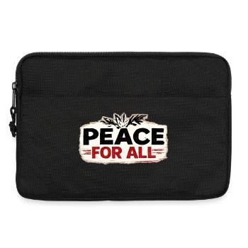 War No More – Sticker Peace & Humanity  - Sacoche pour ordinateur portable 13 pouces - noir - Devant