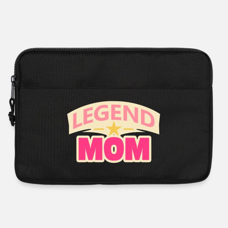 Maman légende – Drôle de Mère Design - Sacoche pour ordinateur portable 13 pouces - noir