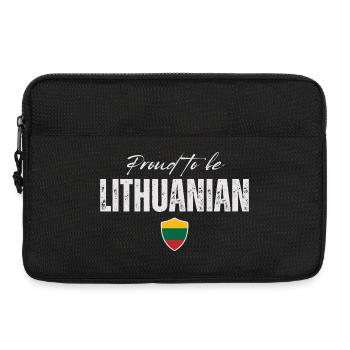 Proud Lithuanian, made in Lithuania - Laptop bag 13" - black - Front