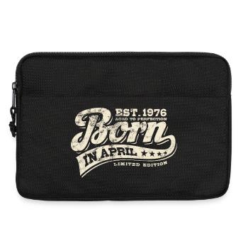 Born in April 1976 - Geburtstag - Geschenk - Laptoptasche 13" - Schwarz - Vorne