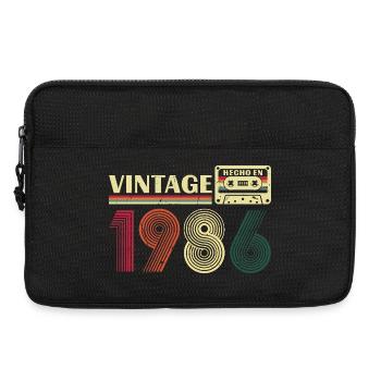 1986 Vintage Rétro Cadeau D'anniversaire - Sacoche pour ordinateur portable 13 pouces - noir - Devant
