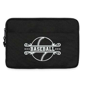 Baseball Ornamentrahmen Emblem - Laptoptasche 13" - Schwarz - Vorne