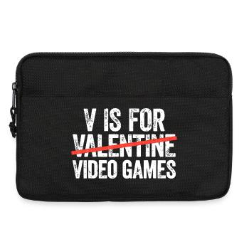 Valentine Gaming Typografie - Laptoptasche 13" - Schwarz - Vorne