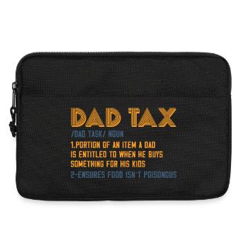 Papa-Steuer-Tee: Kinderausrüstungs-Perk - Laptoptasche 13" - Schwarz - Vorne