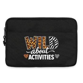 Wild About Activities Safari Animal Print Design - Laptop bag 13" - black - Front