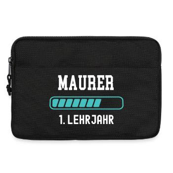 Maurer Ausbildung 1 Lehrjahr 1. Ausbildungsjahr - Laptoptasche 13" - Schwarz - Vorne