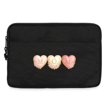 Goldene Herzen MOM Trio, Pink Gold Heart Aesthetic - Laptoptasche 13" - Schwarz - Vorne