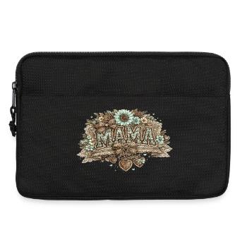 Vintage Mama Türkis | Muttertagsgeschenk - Laptoptasche 13" - Schwarz - Vorne