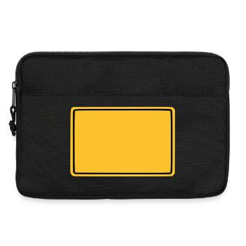 Place sign personalizable Place sign Leer - Laptop bag 13" - black - Front