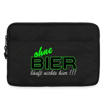 Bier - Läuft nichts hier - Laptoptasche 13" - Schwarz - Vorne
