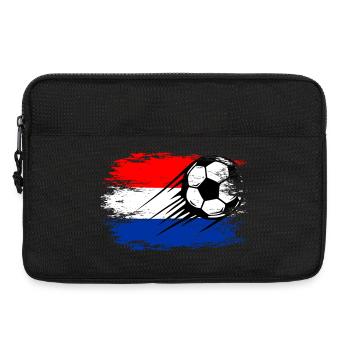 Football de drapeau des Hollandes utilisé - Sacoche pour ordinateur portable 13 pouces - noir - Devant