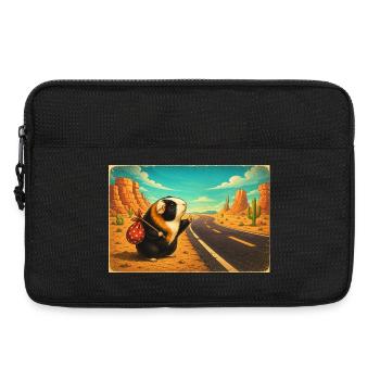 Choupie fait du stop sur route désertique - Sacoche pour ordinateur portable 13 pouces - noir - Devant