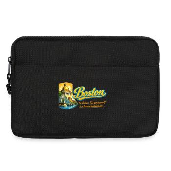Boston Skyline Retro Vintage Design - Laptop bag 13" - black - Front