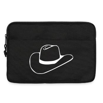 Cowboy_Cowboyhut_weiss_linedance_western_countr - Laptop bag 13" - black - Front