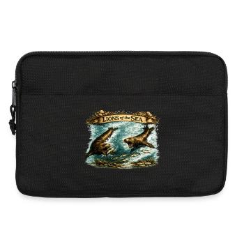 Lions of the Sea – Vintage Sea Lion Wildlife - Laptoptasche 13" - Schwarz - Vorne