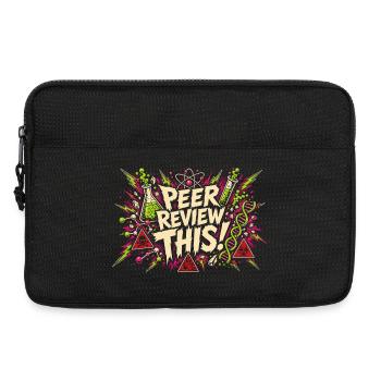 Peer-Review! Comic-Labor-Chaos - Laptoptasche 13" - Schwarz - Vorne