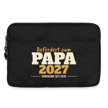 Befördert zum Papa 2027 – für dunkle Shirts - Laptoptasche 13" - Schwarz - Vorne