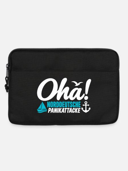Oha! Norddeutsche Panikattacke – Küstenhumor - Laptoptasche 13" - Schwarz