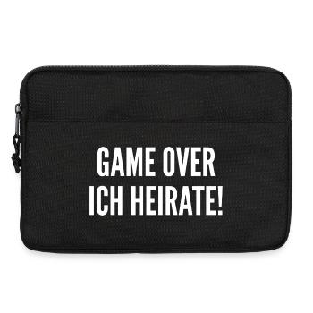 Game Over Je me marie - Sacoche pour ordinateur portable 13 pouces - noir - Devant