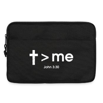 Kreuz Johannes 3:16 Gott liebt dich - Laptoptasche 13" - Schwarz - Vorne