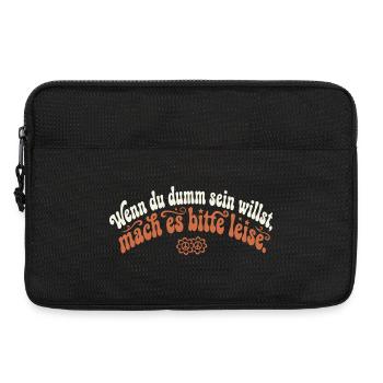 Dumm Sein Leise Groovy Sarkasmus Spruch - Laptoptasche 13" - Schwarz - Vorne