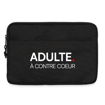 Adulte à contre-cœur humour moderne - Sacoche pour ordinateur portable 13 pouces - noir - Devant