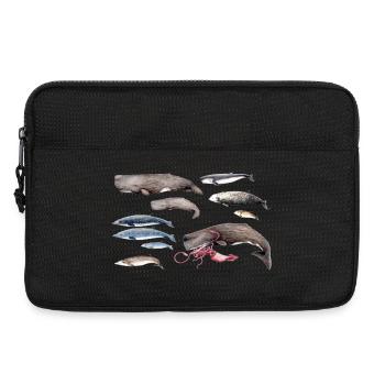 Sperm whales and beaked whales - Sperm whales & Beaked whales - Laptop bag 13" - black - Front