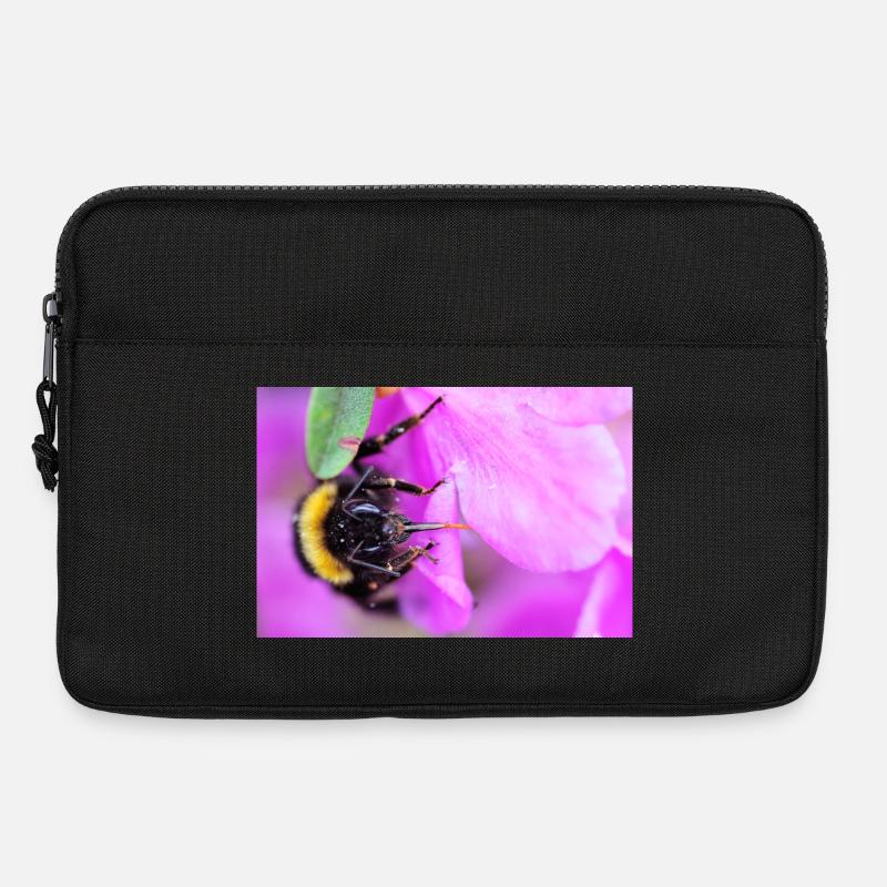 Bee on the violet - Laptop bag 13" - black