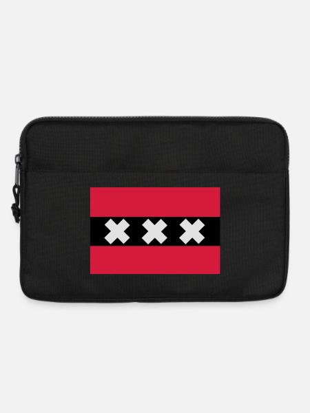 Flag of Amsterdam - Laptop bag 13" - black