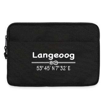 Koordinaten Langeoog - Laptoptasche 13" - Schwarz - Vorne