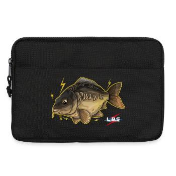 Aquatic cartoon electric fish - Laptop bag 13" - black - Front