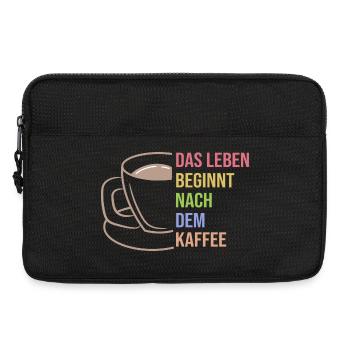 Kaffee Trinken Koffein Kaffeetasse Statement - Laptoptasche 13" - Schwarz - Vorne