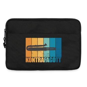 Kontrafagott Vintage Retro Instrument Geschenk - Laptoptasche 13" - Schwarz - Vorne