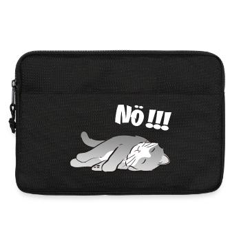 Schlafende Katze Nö!!! Nein Meinungsstabil - Laptoptasche 13" - Schwarz - Vorne