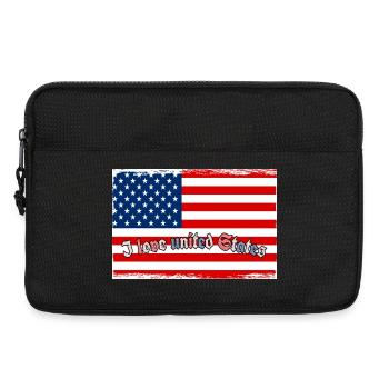 J’adore les États-Unis - Sacoche pour ordinateur portable 13 pouces - noir - Devant
