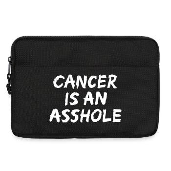 Le cancer est un trou du cul - Sacoche pour ordinateur portable 13 pouces - noir - Devant