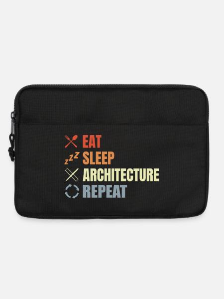 Eat Sleep Architecture Repeat - Laptoptasche 13" - Schwarz
