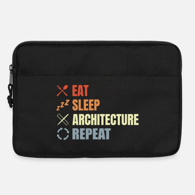 Eat Sleep Architecture Repeat - Laptop bag 13" - black